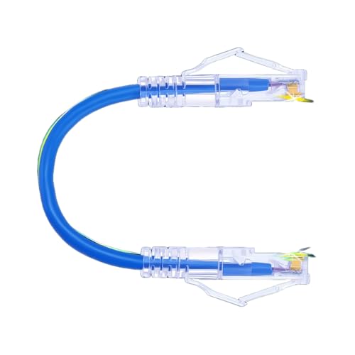 Image of Cat6 LAN Cable 0.5 m (1.6 ft) | 24AWG High-Speed Ethernet Patch Cord | RJ45 Connectors | Network Cable for Router, PC, Switch, CCTV, WiFi Modem