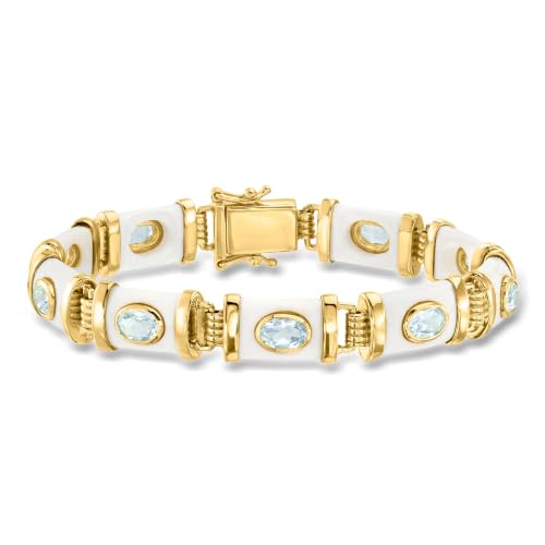 Ross-Simons White Agate and 4.80 ct...