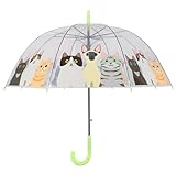 Esschert Design Kinderregenschirm transparent mit Katzen Ø 86,5 cm