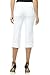 Rekucci Modern Classic Pull-On Capri Pants for Women – Stretch Waist, Cuffed Hem, Wrinkle-Resistant (12, White)