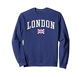 Vintage London England Country Flag Souvenir Vacation Sweatshirt