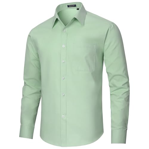 Enlision Mens Dress Shirts Long Sleeve Button Down Shirt for Men Regular Fit Business Casual Shirt and Tie Sets for Wedding2