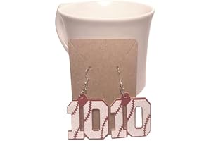 Baseball Jersey Earrings for Women Dangling