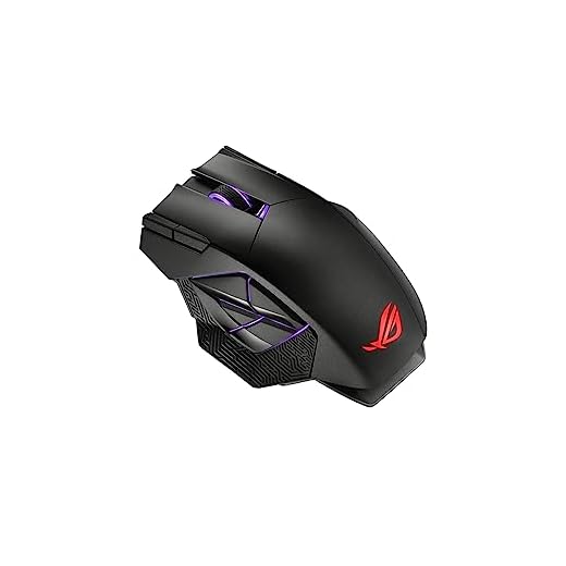 ASUS ROG Spatha X Gaming Maus (kabellos, kabelgebunden, magnetische Ladestation, 12 programmierbare Tasten, 19.000 dpi, Aura Sync)