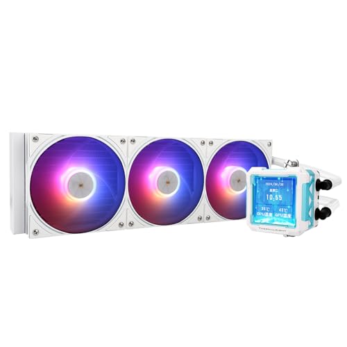 Image of Thermalright FW PRO 360 ARGB White CPU AIO Cooler,IPS LCD Screen with 320 * 320 Resolution,for AM5&Intel 1700 /1851,High-Performance 360 Specs Water-Cooled with 2.73in Removable Display