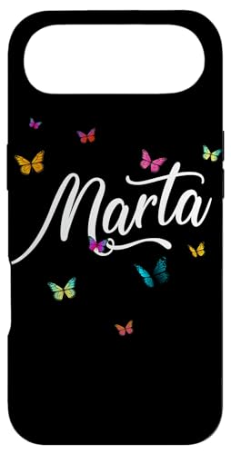 MARTA - Adorable girl name with colorful Butterlies �X�}�z�P�[�X iPhone Air �p