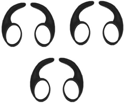 YTM6 Pcs (3 Pair) Silicone Earphone Ear Hooks Plugs for in-Ear Headphone 9MM-13MM Black | Earbuds for Boat Rockerz 255 | Red (6 Pcs)