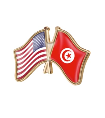Image of World Most Countries Single Pin Brooch Badge United States USA America and Other Countries Cross Friendship Pin Badge for Men Women