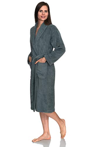 TowelSelections Women's Robe, Turkish Cotton Terry Shawl Bathrobe Large/X-Large Lead