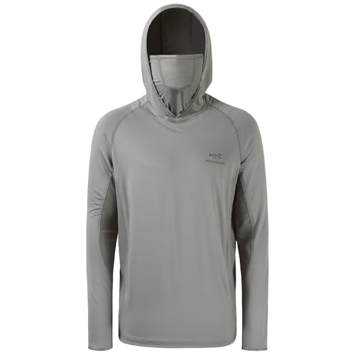 Image of BASSDASH UPF 50+ Men's Long Sleeve Fishing Shirt with Mask UV Neck Gaiter Hoodie