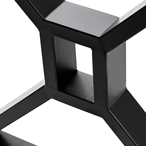 Yahpetes Table Legs 2 Pcs Metal Furniture Legs 28" X24" Black Cast Iron Bench Legs Heavy Duty Industrial Dining Table Legs Coffee Table Legs (B) #TOP2