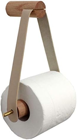Funerom Wooden Vintage Design Toilet Paper Roll Holder - Wall Mounted Toilet Tissue Holder - with Screws