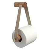 Funerom Wooden Vintage Design Toilet Paper Roll Holder - Wall Mounted Toilet Tissue Holder - with Sc