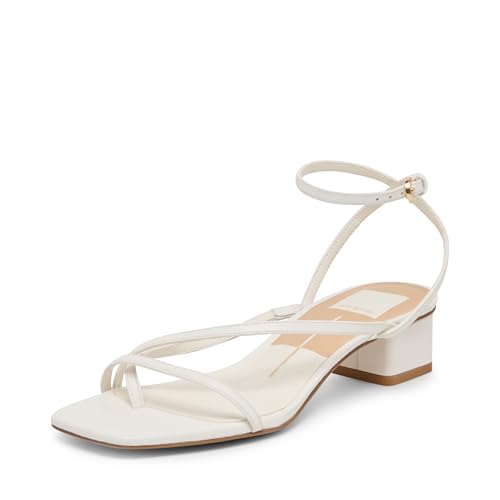Dolce Vita Womens Karlos Heeled Sandal, True White, 9