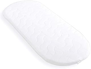 Clair de Lune Microfibre Quilted Water Resistant Moses Basket Mattress | Fits Palm Moses Basket/Noah Pod | Hypo-allergenic and Breathable | Temperature Regulating Comfy Nights Bassinet | 74 x 28 cm