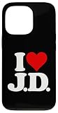 iPhone 13 Pro I LOVE HEART J.D. JD J D INITIALS MONOGRAM Case