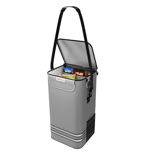 24MOVE® Einkaufstrolley Vehlo klappbar mit 55L inkl. Kühlfach, Faltbarer 3in1 Trolley - Sackkarre und Tasche, bis 40kg belastbar, grau – Ansicht 8