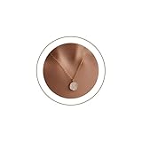 MIYUEFAN Collar Cruz para Mujer, collar Chapado en Oro de 14K, Colgante Pequeño Personalizado Regalos para Mujeres y Niñas (Blanco)