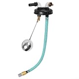 Kunststoff für IBC Deckel DN150 mit Überfüllschutz und Anschluss Belüftete Ausführung für Regenwassertank Wasserspeicherkappe Überlaufschutzarmatur Schwarz