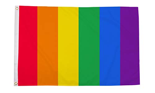 AZ FLAG, Vertical Rainbow Flag, 3x5 Ft, 100D Polyester Lgbt Banner with Two Metal Grommets, Fade Resistant, Vivid Colors