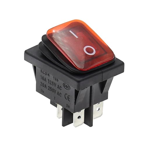Interruptor basculante impermeable KCD2 que evita cortocircuitos en barcos