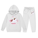 Winter-Outfit-Sets für Mädchen mit Cartoon-Pferdedruck praktischer Jogginghose im lässigen...