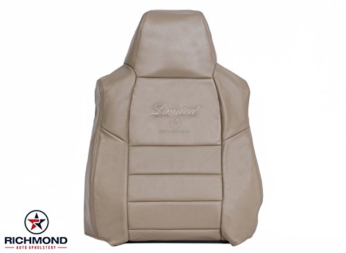 Richmond Auto Upholstery - Driver Side Complete Replacement Leather Seat Cover, Tan (Compatible With 2002 2003 2004 Ford Excursion Limited 7.3L Diesel) #TOP2