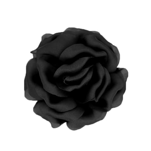 Image of Dainty Peony Rose Flower Brooches Lapel Pins Delicate Elegant Fabric Flowers Brooch Pin for Women Flower Corsage for Wedding Party Accessories Jewelry Gifts100mm