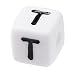 Produktbild Buchstaben-Würfel 6 mm, "T", Kunststoff, 1 Stück