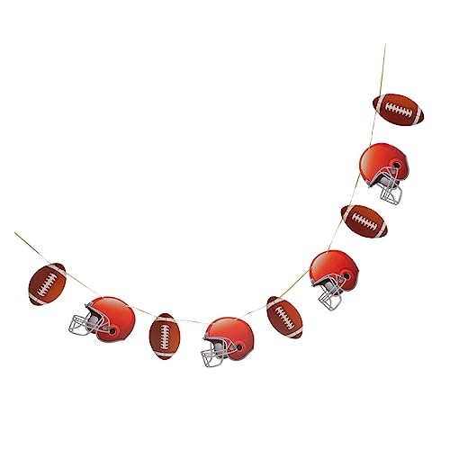 DECHOUS 1 Set Rugby Banner Party Hanging Decor Birthday Party Decorations Football Theme Bunting Rugby Themed Banner Football Game Day Banner Rugby Theme Party Decor Party Prop Flag Paper