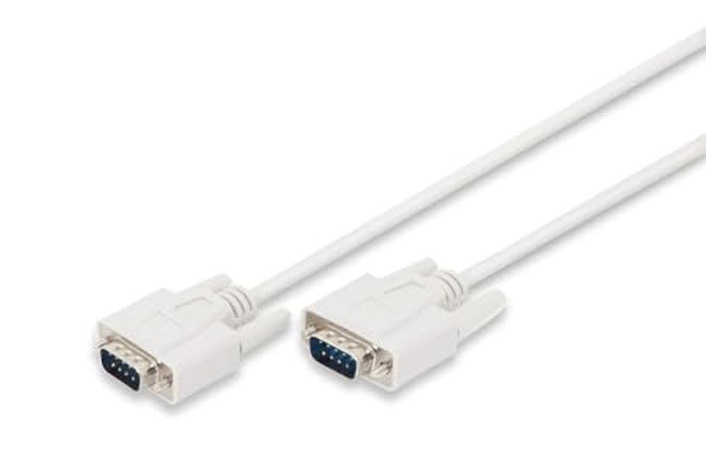 DIGITUS Serial Connection Cable - D-Sub 9 to D-Sub 9 - Plug to Plug - 3.0m - RS-232 - RS-485 - Beige