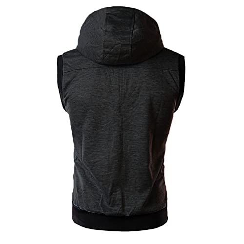 Maryia Mens Casual Slim Fit Zipper Sleeveless Hooded Tank Tops Lightweight Fashion Athletic Workout Muscle Gym Hoodies2