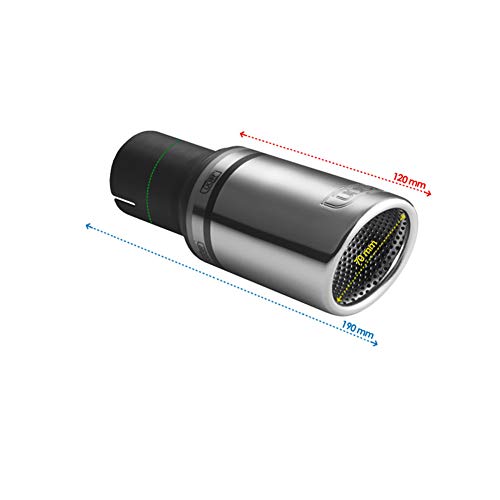 Ulter Sport N1-70RS Sportauspuff aus Edelstahl, Durchmesser 70 x L 120, Rund