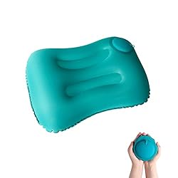 Almohada Hinchable, Almohada Camping, Almohada de ...: ✈️ 【Fácil de inflar, desinflar y almacenar】: Esta es una almohada inflable. Presione repetidamente la bomba de aire incorporada o sople aire (válvula de inflado abierta, válvula de desinflado cerrada) para inflar en 30 segundos, abra la válvula de de...