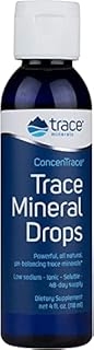 Trace Minerals ConcenTrace Drops | 72+ Minerals, Ionic Liquid Magnesium, Chloride, Potassium | Low Sodium | Energy, Electrolytes, Hydration | 48 Day Supply, 4 fl oz (Pack of 1)