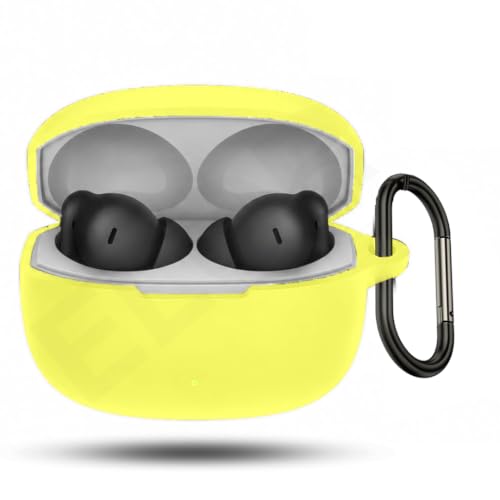 Image of ELOR Premium Silicone Case Cover Compatible with OnePlus Nord Buds 4 Pro (Earbuds Not Included) (Lemon Yellow)
