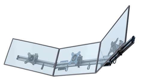 X-ROB Triple Monitor Wall Mount Premium Aluminum 3 Arm Bracket for 1532 Inch Screens Dual Wall Anchors for Maximum Stability Full Motion with 360 Rotation VESA 75x75/100x100 Cable Management