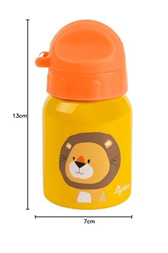 SIGIKID 25115 Trinkflasche Löwe Forest Kinderflasche Mädchen und Jungen Accessoires empfohlen ab 3 Jahren gelb 250ml