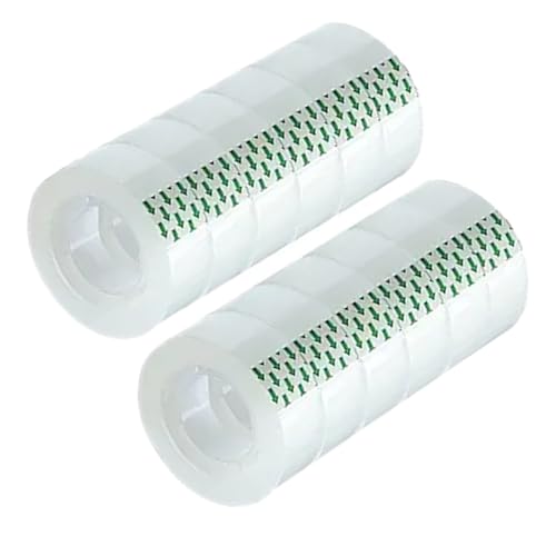 MJUNM 12 Rolls Transparent Tape Refills Rolls 3/4-Inch x 1000 inch, 1 inch Core, Clear Gift Wrapping Tape Refill Roll for Office, Home, School