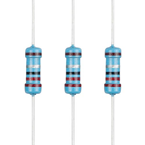 100pcs 2.2 ohm Resistor 1/2w (0.5Watt) ±1% Tolerance Metal Film Fixed Resistor, Multiple Values of Resistance Optional
