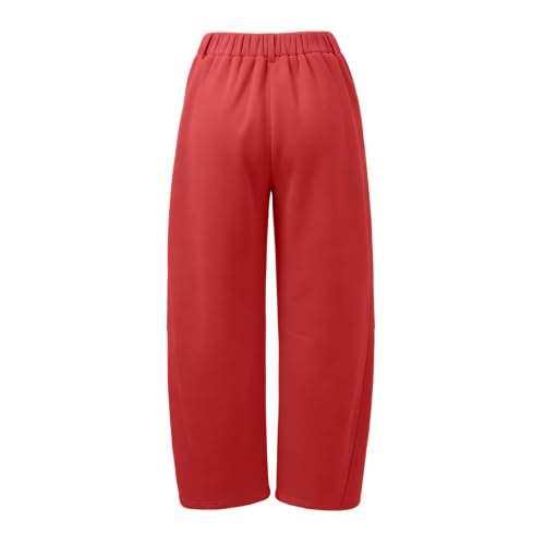 Elneeya Womens Barrel Sweatpants Baggy Elastic Waist Lounge Office Pants - image 5
