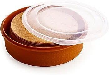 Simplyhut Papad & Chapati Box, BPA Free Food Grade Freezer Microwave Safe Container Box, Multipurpose Leak Free Small Round Plastic Food Storage Box with Airtight Transparent Lid for Kitchen 2