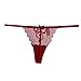 COLOROSES Pack of 6 Women Lacy G-String Thongs No Show Panties Sexy Underwear Assorted Lace Pattern and Colors Medium