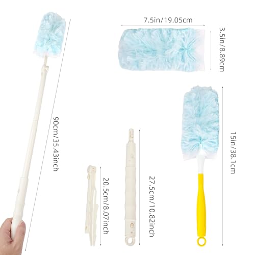 Image of Duster Refill for Swiffer Duster, 50 Count Heavy Duty Dusters Refills Compatible with Swiffer Heavy Duty Duster Refill, Multi-Surface 360 Dusters with 1 Handle for Cleaning (50pcs Blue)