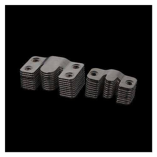 Image of Flush Mount Bracket ,Interlock Hanging 5sets /Pack Stainless Steel Hook Buckles Hanger Hanging Connecting Photo Frame Picture Mirror Wall Hang Hardware(Small), Silver