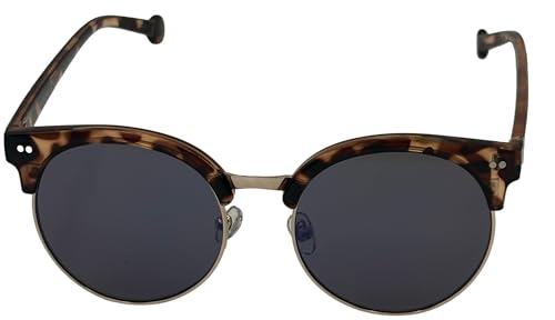 Converse Mens Soft Round Tortoise Metal Sunglass, Flash Lens H0832