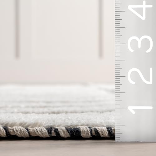 Tapete Rugs USA Merrick de Algodón y Lana 5x8 Negro miniatura 2