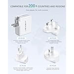LENCENT Multiple USB Wall Charger, [22W/4.4A] 4 Port USB Travel Power Adapter, All in One Worldwide Cell Phone Charger With UK US EU European Australia, International Block Cube Plug for iPhone & IPad - Image 2