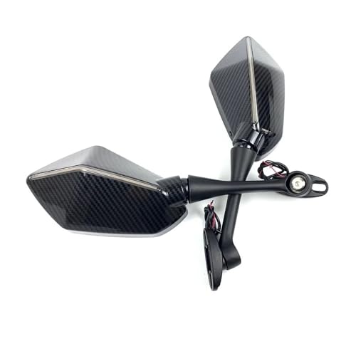 Espejos retrovisores de motocicleta CBR con luz señal giro para eliminar puntos ciegos 5