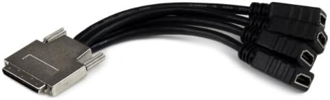 StarTech.com VHDCI Cable Full HD, 4 Port HDMI Breakout Cable for Video Card, 1920x1200 60Hz, 30 AWG, Mirror or Expand Video, VHDCI to HDMI Breakout Cable, VHDCI Adapter (VHDCI24HD)